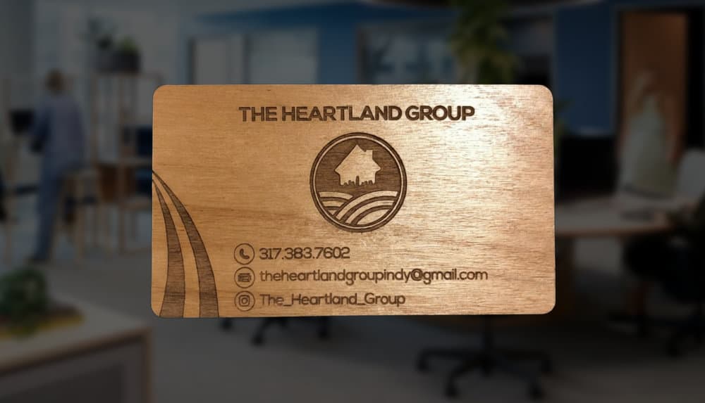 Wooden card example